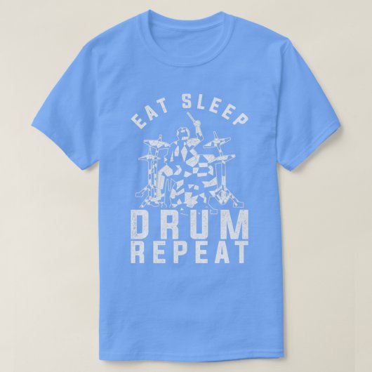 Drummer Cadeau Rock Muziek Drums Drumstokken T-shirt (Design voorkant)