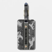 DRUMMER Camo Print Snare Drum Drumming Percussie Bagagelabel (Achterkant verticaal)