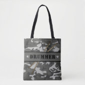 DRUMMER Camouflage Drumsticks Rocker Drum Drumming Tote Bag (Voorkant)