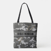 DRUMMER Camouflage Drumsticks Rocker Drum Drumming Tote Bag (Achterkant)