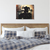 Drummer canvas 2, Copyright Karen J Williams Afdruk (Insitu (Slaapkamer))