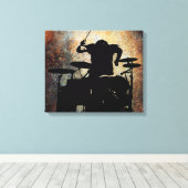 Drummer canvas 2, Copyright Karen J Williams Afdruk (Insitu (Houten vloer))