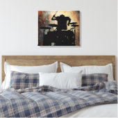Drummer canvas 2, Copyright Karen J Williams Afdruk (Insitu (Slaapkamer))