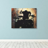 Drummer canvas 2, Copyright Karen J Williams Afdruk (Insitu (Houten vloer))