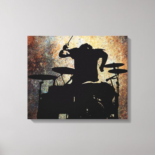 Drummer canvas 2, Copyright Karen J Williams Afdruk (Voorkant)