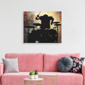 Drummer canvas 2, Copyright Karen J Williams Afdruk (Insitu (Woonkamer))