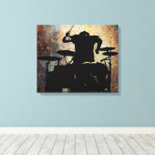 Drummer canvas 2, Copyright Karen J Williams Afdruk (Insitu (Houten vloer))