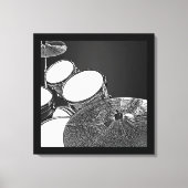 Drummer Canvas Drum Kit met Crash Square Art (Voorkant)