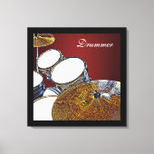 Drummer Canvas Drum Kit met Crash Square Art (Voorkant)