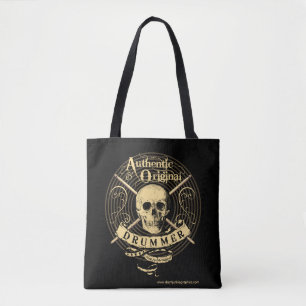 Drummer Canvas tas Skull Drums Musician Rocker Bag