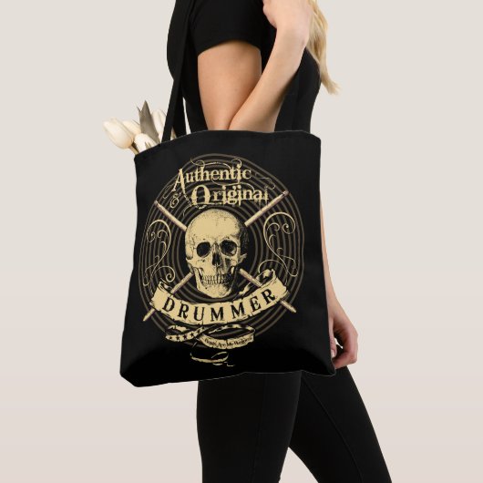 Drummer Canvas tas Skull Drums Musician Rocker Bag (Dichtbij)