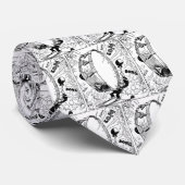 drummer Cartoon Bass Drum Boom Luid Noisy Stropdas (Opgerold)