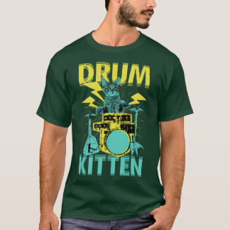 Drummer Cat Drum Kitten T-shirt