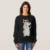 Drummer Cat Drumsticks Drumming Trui (Voorkant volledig)