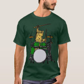 Drummer Cat Music Lover Musician die de T-shirt (Voorkant)