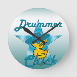 Drummer Chick #7 Ronde Klok
