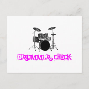 Drummer Chick Briefkaart