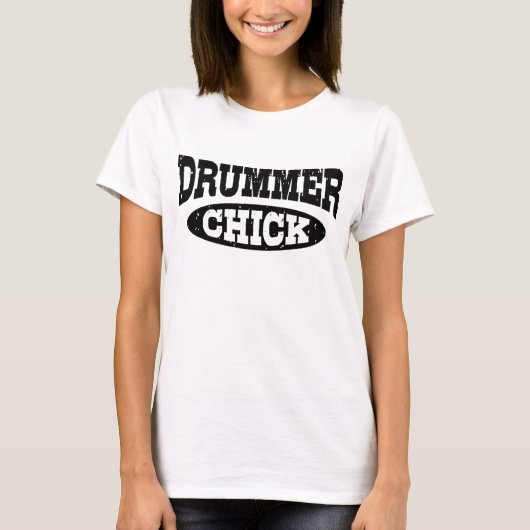 Drummer Chick T-shirt (Voorkant)