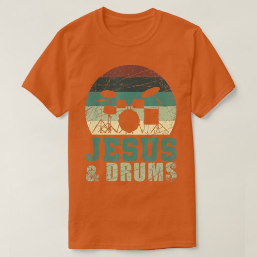 Drummer Christelijke Religieuze Drums Player Gift  T-shirt (Design voorkant)