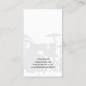 Drummer Cymbals en Toms Grey Visitekaartje (Achterkant)
