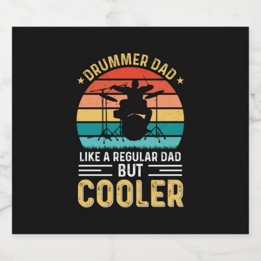 Drummer Dad Bier Etiket (Enkel label)