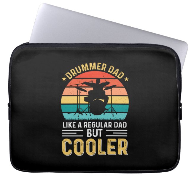 Drummer Dad Laptop Sleeve (Voorkant)