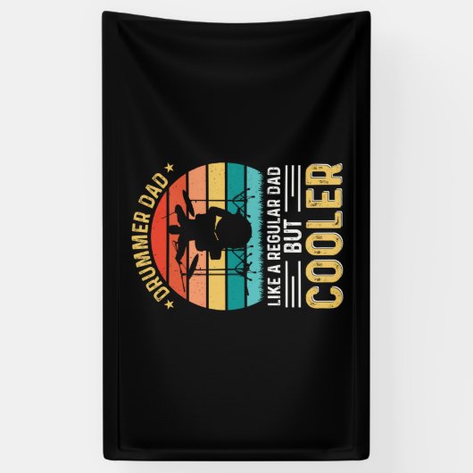 Drummer Dad Spandoek (Verticaal)