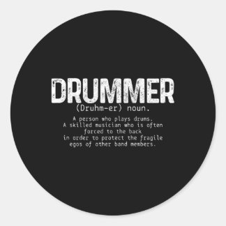 Drummer Definitie Drummen Drummer Ronde Sticker