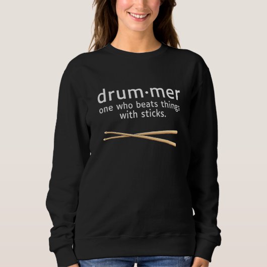 Drummer Definition Percussion Music Drum Sticks Trui (Voorkant)