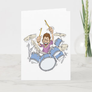 drummer die aan het beuken is kaart