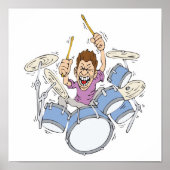 drummer die aan het beuken is poster (Voorkant)