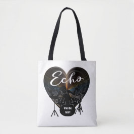 drummer die op drums slaat - echo uit het hart tote bag