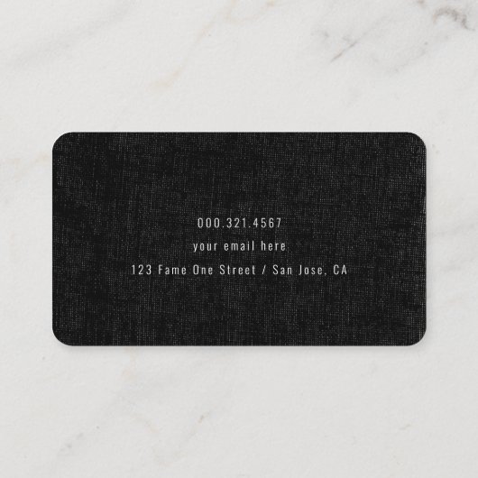  Drummer Drum Kit Band Elegant Visitekaartje (Achterkant)