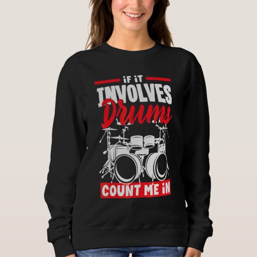 Drummer Drum Percussie Musicus Betreft Drums Trui (Voorkant)