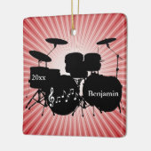 Drummer Drum Set Design Ornament (Links)