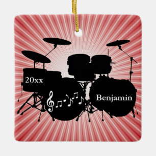 Drummer Drum Set Design Ornament