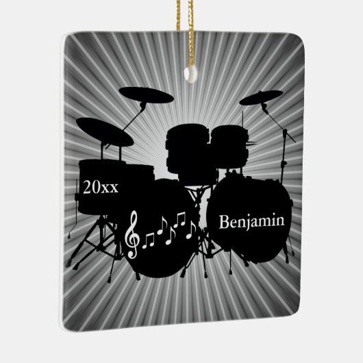 Drummer Drum Set Design Ornament (Rechts)
