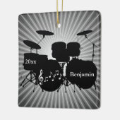 Drummer Drum Set Design Ornament (Links)