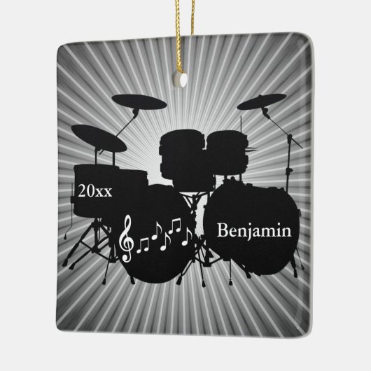 Drummer Drum Set Design Ornament (Links)