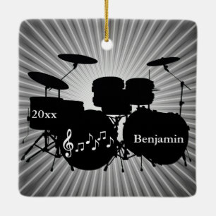 Drummer Drum Set Design Ornament