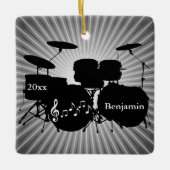 Drummer Drum Set Design Ornament (Voorkant)