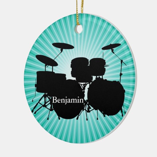Drummer Drum Set Design Ornament (Links)