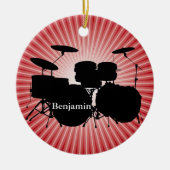 Drummer Drum Set Design Ornament (Voorkant)