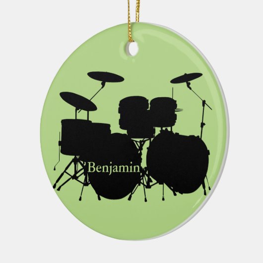 Drummer Drum Set Design Ornament (Links)