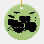 Drummer Drum Set Design Ornament (Achterkant)