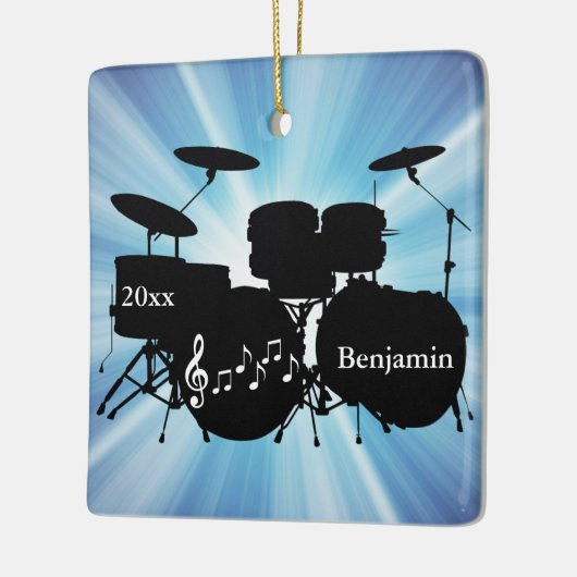 Drummer Drum Set Design Ornament (Links)