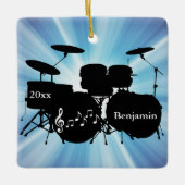 Drummer Drum Set Design Ornament (Voorkant)