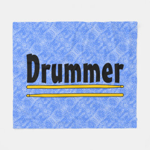 drummer drum sticks fleece deken