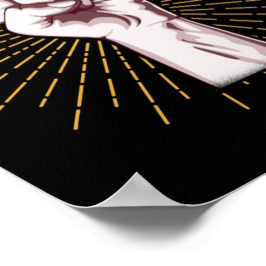 Drummer Drum Sticks Hand Rock Poster (Hoek)