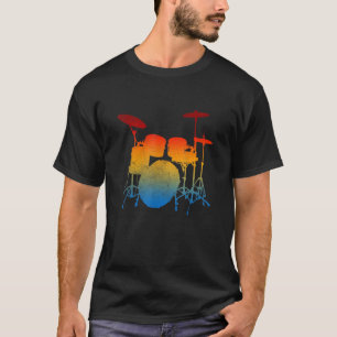 Drummer Drum Sticks Love percussie rock T-shirt